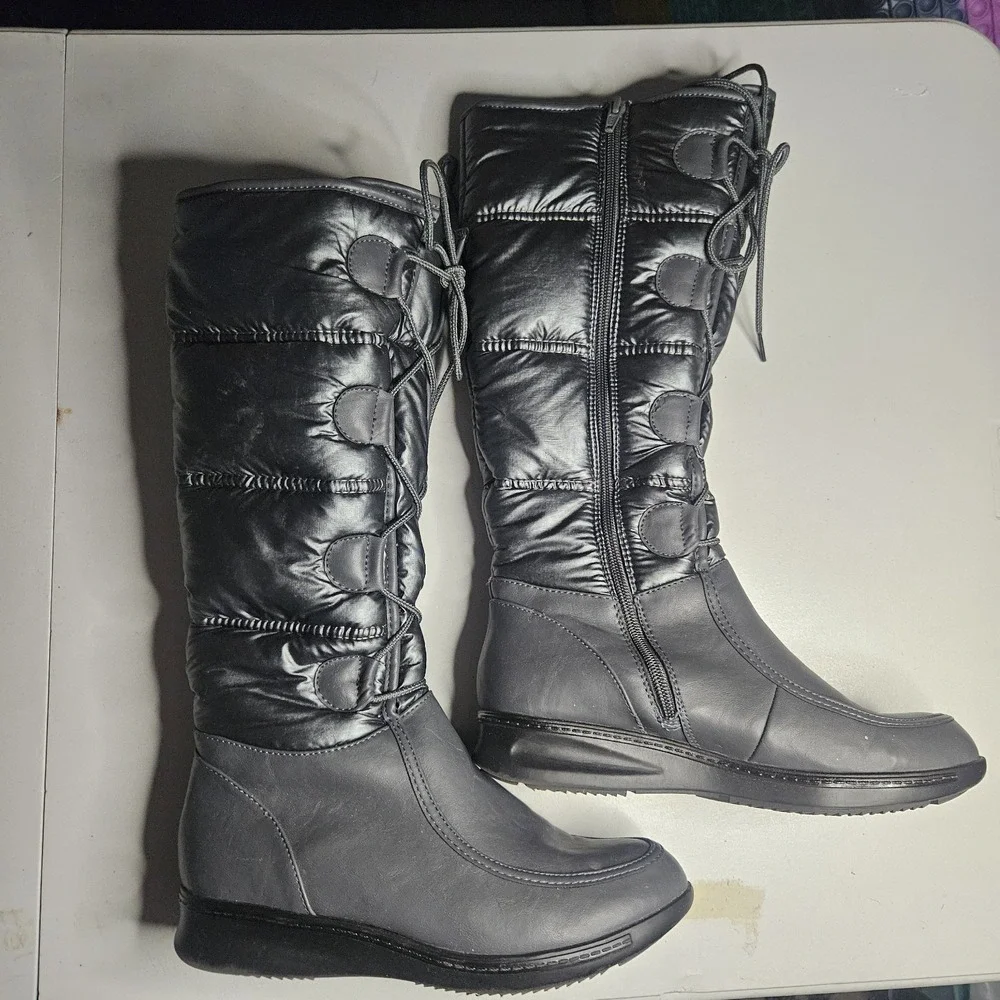 Naturalizer Womens Boots 8.5W Windy Silver Grey N5 Comfort‎ Waterproof Snow